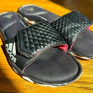 Adidas women’s fit foam slides, with adjustable Velcro strap, size 7